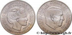 DANEMARK 10 Kroner Mort de Frederik IX et accession de Margrethe II au trône 1972 Copenhague