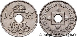 PAPOUASIE NOUVELLE GUINÉE 3 Pence Georges V 1935 Melbourne