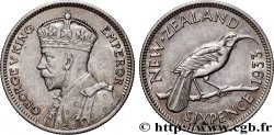 NOUVELLE-ZÉLANDE 6 Pence Georges V 1933 