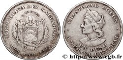 SALVADOR 1 Peso Christophe Colomb 1908 Bruxelles