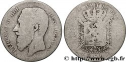 BELGIQUE 2 Francs Léopold II légende française 1867 