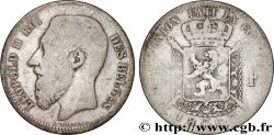 BELGIQUE 2 Francs Léopold II légende française 1867 