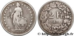 SVIZZERA  2 Francs Helvetia 1875 Berne MB 