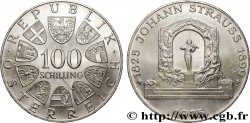 AUSTRIA 100 Schilling 150e anniversaire de la naissance de Johann Strauss 1975 Vienne MS 