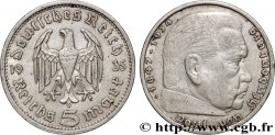 ALLEMAGNE 5 Reichsmark Maréchal Paul von Hindenburg 1935 Berlin