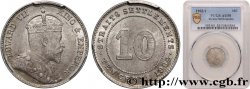 MALAISIE - ÉTABLISSEMENTS DES DÉTROITS 10 Cents Straits Settlements Edouard VII 1902/1  SUP58 PCGS