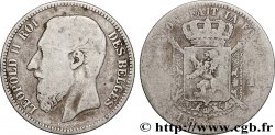 BELGIQUE 2 Francs Léopold II légende française 1867 