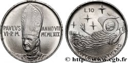 VATICAN ET ÉTATS PONTIFICAUX 10 Lire Paul VI an VII / ange 1969 Rome SPL 