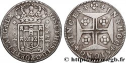 PORTUGAL 400 Réis Joseph Ier (José) écu couronné / croix 1766 