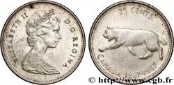 CANADA 25 Cents centenaire de la Confédération 1967 Ottawa