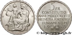 SUISSE 5 Francs centenaire de la constitution suisse 1948 Berne