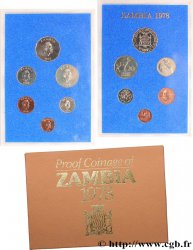 ZAMBIA Série Proof 6 monnaies 1978 Llantrisant