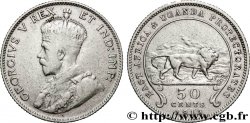 AFRIQUE DE L EST  ET OUGANDA - PROTECTORATS 50 Cents Georges V 1913 British Royal Mint