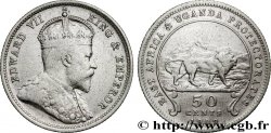 AFRIQUE DE L EST  ET OUGANDA - PROTECTORATS 50 Cents Edward VII 1909 British Royal Mint