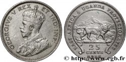 EAST AFRICA AND UGANDA PROTECTORATES 25 Cents Georges V 1918 British Royal Mint AU 