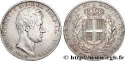 ITALIA - REGNO DE SARDINIA 5 Lire Charles Albert 1842 Gênes