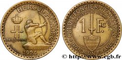 MONACO 1 Franc émission du Crédit Foncier de Monaco 1924 Poissy