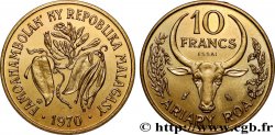 MADAGASCAR Essai de 10 Francs - 2 Ariary 1970 Paris