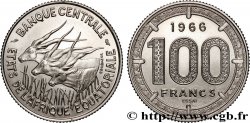 ÉTATS DE L AFRIQUE ÉQUATORIALE Essai de 100 Francs antilopes 1966 Paris