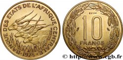 ÉTATS DE L AFRIQUE CENTRALE Essai de 10 Francs antilopes 1974 Paris