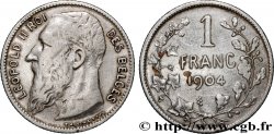BELGIQUE 1 Franc Léopold II légende française 1904 