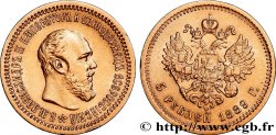 RUSSIE - ALEXANDRE III 5 Roubles  1889 Saint-Petersbourg