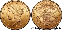 GOLD, PALLADIUM & PLATINUM INVESTMENT 20 Dollars  Liberty  1907 Philadelphie