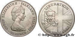 ÎLES FALKLAND 50 Pence Élisabeth II  1982 