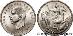 GREECE 20 Drachmes Paul Ier 1965 