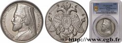 CHIPRE Épreuve 5 Pounds Maillechort Mgr Makarios 1966  FDC66 PCGS
