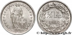 SUISSE 1/2 Franc Helvetia 1964 Berne
