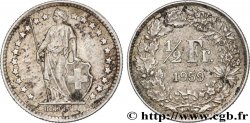 SUISSE 1/2 Franc Helvetia 1959 Berne - B