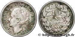 PAYS-BAS 10 Cents Reine Wilhelmine 1937 Utrecht