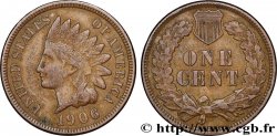 ÉTATS-UNIS D AMÉRIQUE 1 Cent tête d’indien, 3e type 1906 Philadelphie