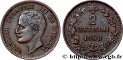 ITALIE 2 Centesimi Victor Emmanuel III 1908 Rome - R