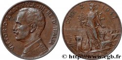 ITALIE 2 Centesimi Victor Emmanuel III 1917 Rome - R