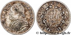 VATICAN AND PAPAL STATES 5 Soldi Pie IX an XXI 1867 Rome