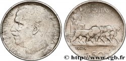 ITALIE 50 Centesimi Victor Emmanuel III 1924 Rome 