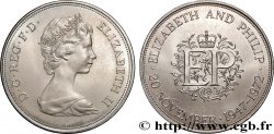 ROYAUME-UNI 25 New Pence (1 Crown) 25e anniversaire de mariage d’Elisabeth II 1972 