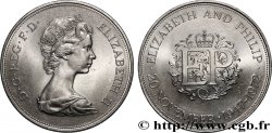 ROYAUME-UNI 25 New Pence (1 Crown) 25e anniversaire de mariage d’Elisabeth II 1972 