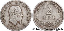 ITALY 2 Lire Victor Emmanuel II 1863 Naples