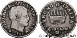 ITALIE - ROYAUME D ITALIE - NAPOLÉON Ier 5 Soldi 1813 Milan - M