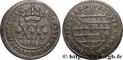 BRÉSIL - PRINCE JEAN REGENT 20 Réis 1816 Bahia TTB 