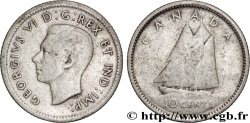 CANADA 10 Cents Georges VI 1937  TB 