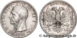 ALBANIE 5 Lek Victor-Emmanuel III 1939 Rome