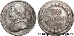 VATICAN ET ÉTATS PONTIFICAUX 20 Baiocchi Pie IX an IV 1850 Rome