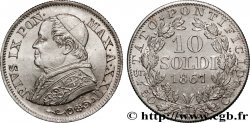 VATICAN ET ÉTATS PONTIFICAUX 10 Soldi Pie IX an XXII 1867 Rome