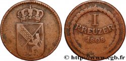 ALLEMAGNE - BADE 1 Kreuzer 1808 Mannheim TB 