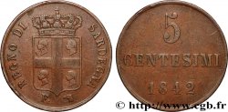 ITALIE - ROYAUME DE SARDAIGNE 5 Centesimi Royaume de Sardaigne 1842 Turin