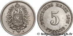 GERMANY 5 Pfennig aigle impérial 1875 Francfort sur le Main AU 